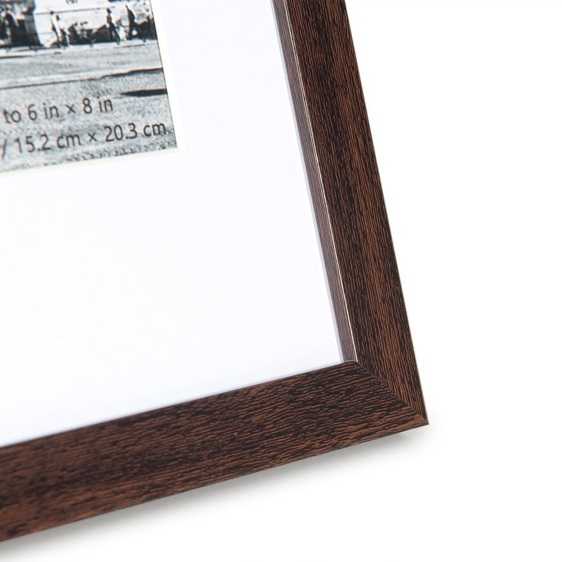 kennethan 12x16 Picture Frame Rustic Brown 3 Pcs in 1 set 12x16 Frame can Display 8.5x11 inch Picture with Mat or 12x16 inch Picture Without Mat on the Wall - Image 5
