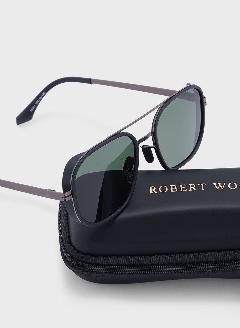 روبرت وود نظارة شمسية ستيم بانك بعدسات مستقطبة بتصميم طيار - Image 4