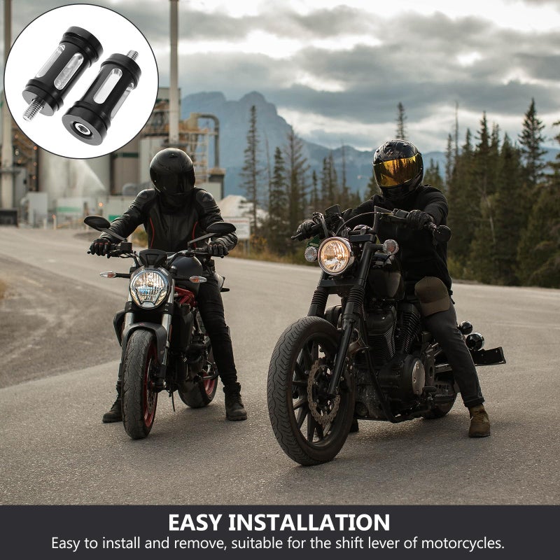 CNC Billet Motorcycle Shifter Lever Pair Knurled Peg Compatible with Harley Davidson - Image 5