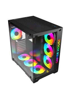 gamer house computer  case 7 fan atx