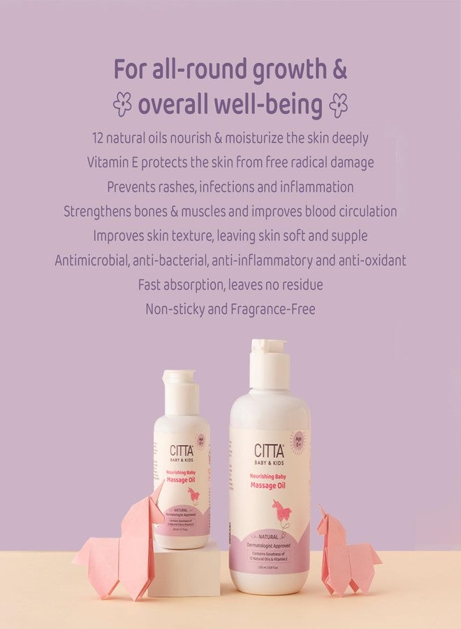 CITTA Natural Baby Massage Oil for New born & Kids | Enriched With Coconut, Olive & Almond oil for baby massage | Promote sleep and growth | Non-Sticky Baby Oil | 50 ml - Image 3