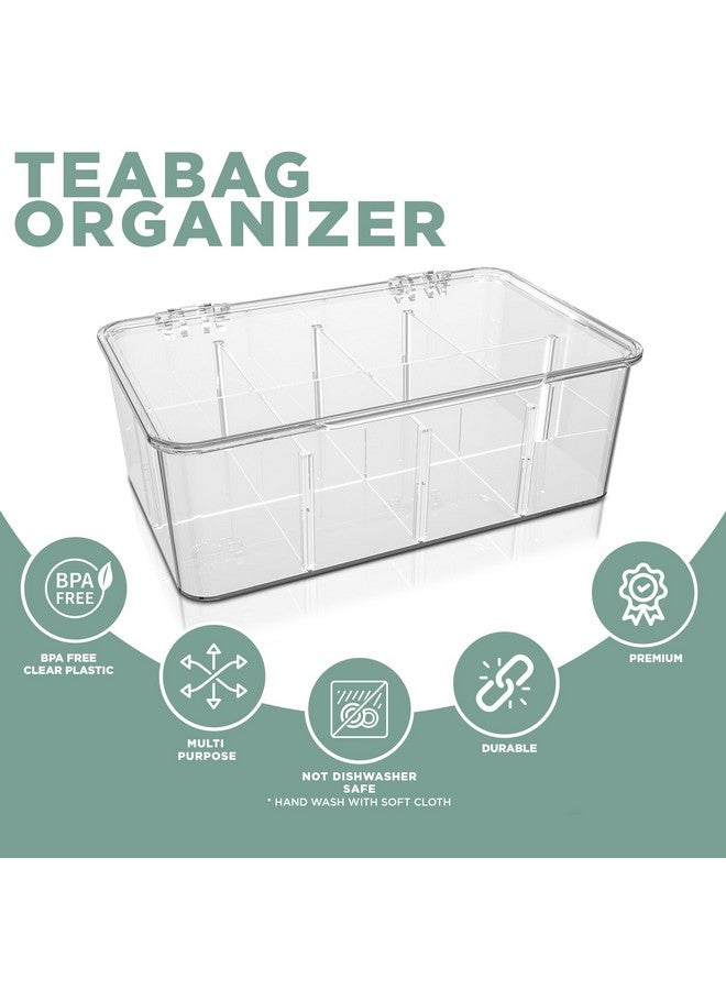 Utopia Home Tea Bag Organizer - 3 Pack Stackable Tea Storage Containers with Lids - Clear Plastic Tea Bag Holder for Kitchen Cabinet, Pantry organizers and storage, Cupboard, Snack & Home Organization - Image 4