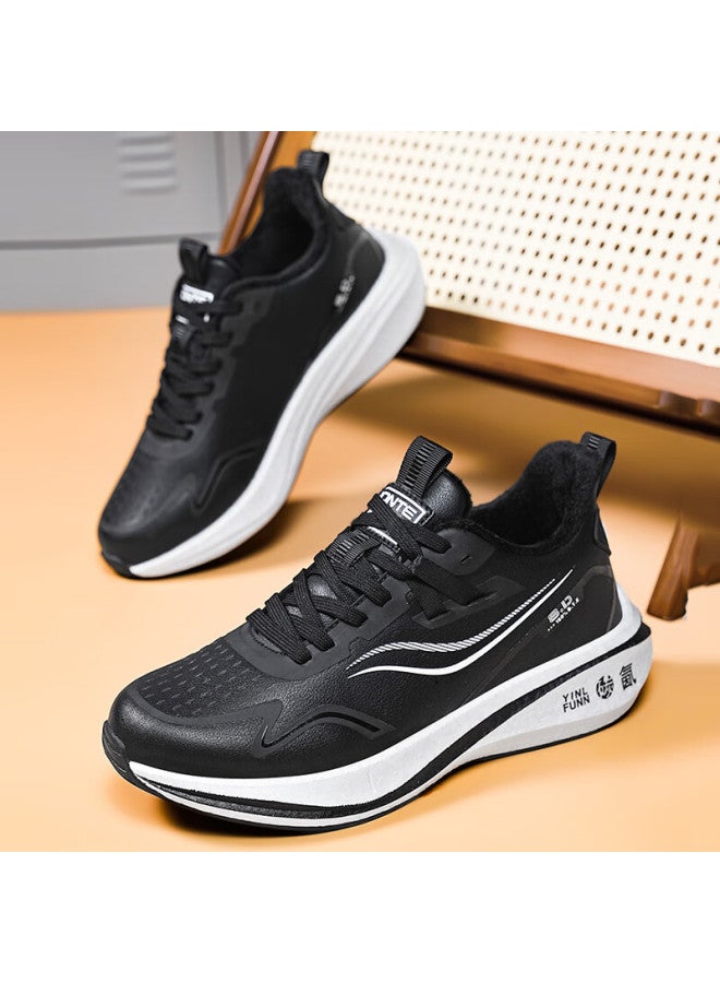 Bangte Sports Running Shoes Breathable Mesh Lightweight Non-slip Wear-resistant Casual Shoes Black White (cotton) Size 40 - Image 4
