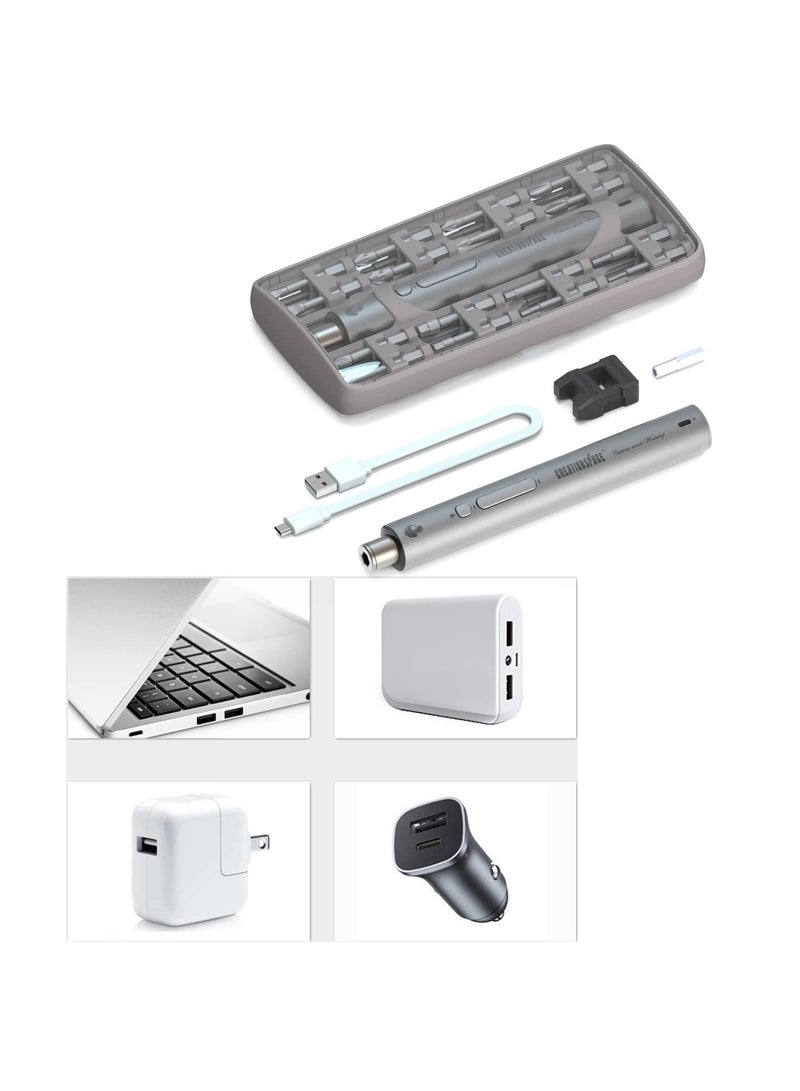 Arabest 3.7 مجموعة مفكات براغي كهربائية لاسلكية مع شحن سريع عبر USB وأدوات كهربائية للإصلاح مع إضاءة LED بقوة 2000 مللي أمبير في الساعة، مع إضاءة LED - Image 2