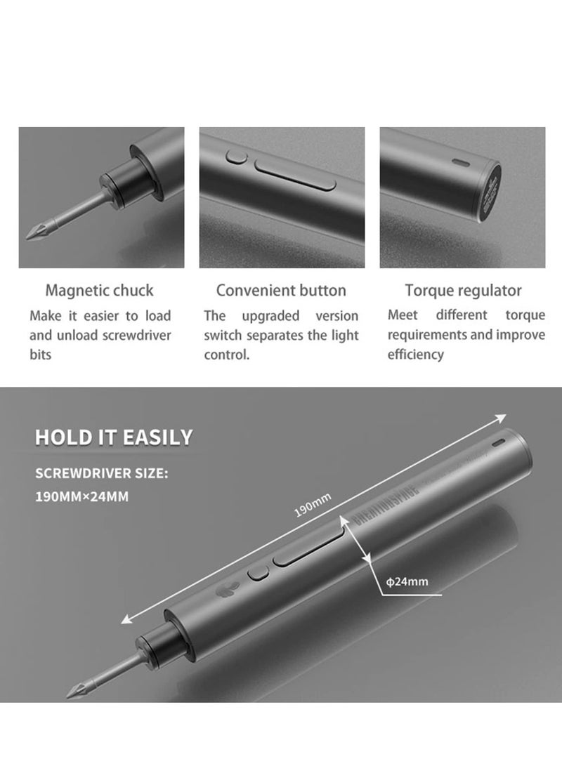 Arabest 3.7 مجموعة مفكات براغي كهربائية لاسلكية مع شحن سريع عبر USB وأدوات كهربائية للإصلاح مع إضاءة LED بقوة 2000 مللي أمبير في الساعة، مع إضاءة LED - Image 5
