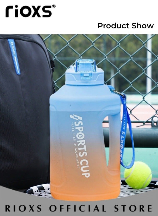 RIOXS 2.2L Motivational Water Bottle, Large Capacity Water Jug with Time Marker, Carrying Cord and Carrying Cord, Leak Proof Sports Bottle, BPA Free, Suitable for Everyday Use in Fitness Gym, Sports, Home and Office  - Image 2