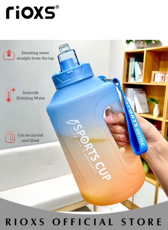 RIOXS 2.2L Motivational Water Bottle, Large Capacity Water Jug with Time Marker, Carrying Cord and Carrying Cord, Leak Proof Sports Bottle, BPA Free, Suitable for Everyday Use in Fitness Gym, Sports, Home and Office  - Image 4