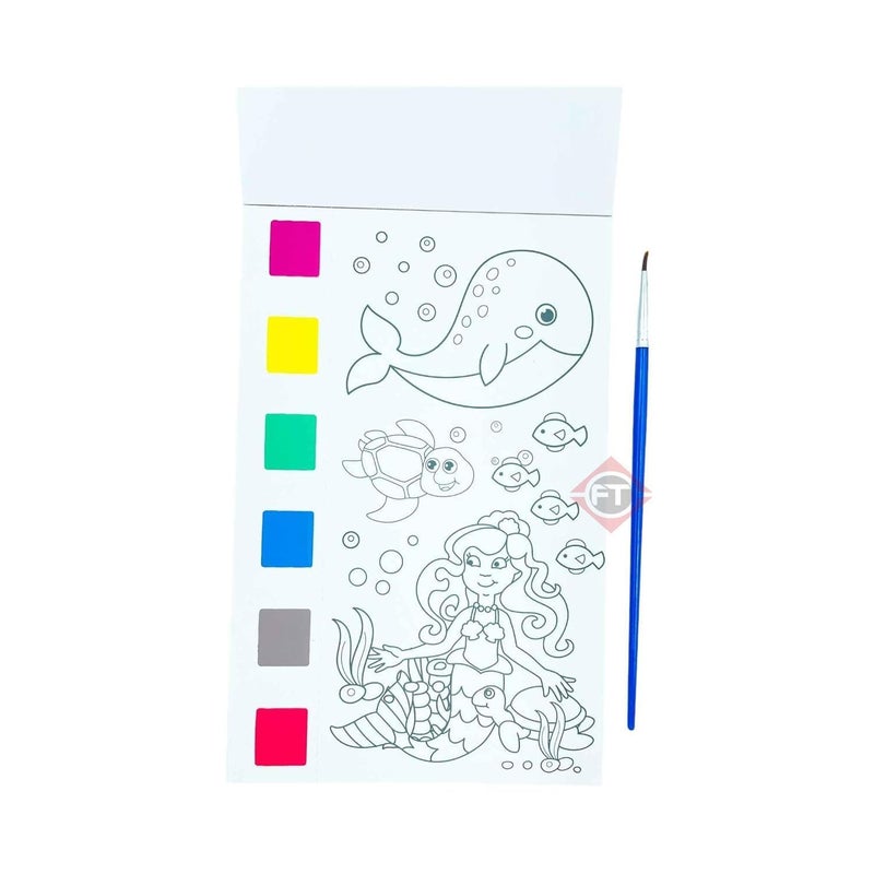 Firstly Traders Unicorn Color Magic Book for Kids Activity Books for Children Coloring Books for Kids Ages 4-8 Years 12 Sheet Cartoon Painting kit with Brush Return Gift 3+ - Image 5