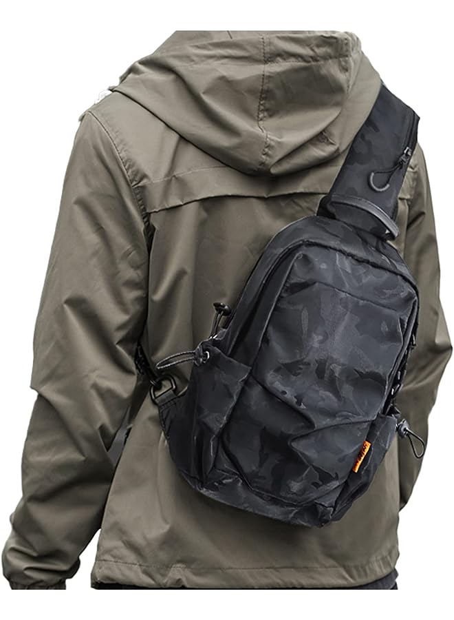 PROMASS Black Sling Crossbody Backpack Shoulder Bag for Men Women - Image 1