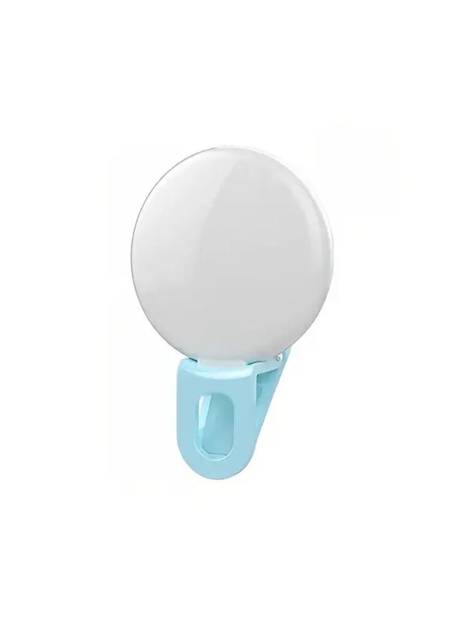 ضوء حلقة هاتف أزرق صغير مع ثلاث مستويات للإضاءة وقابل للشحن عبر USB للسيلفي - Image 1