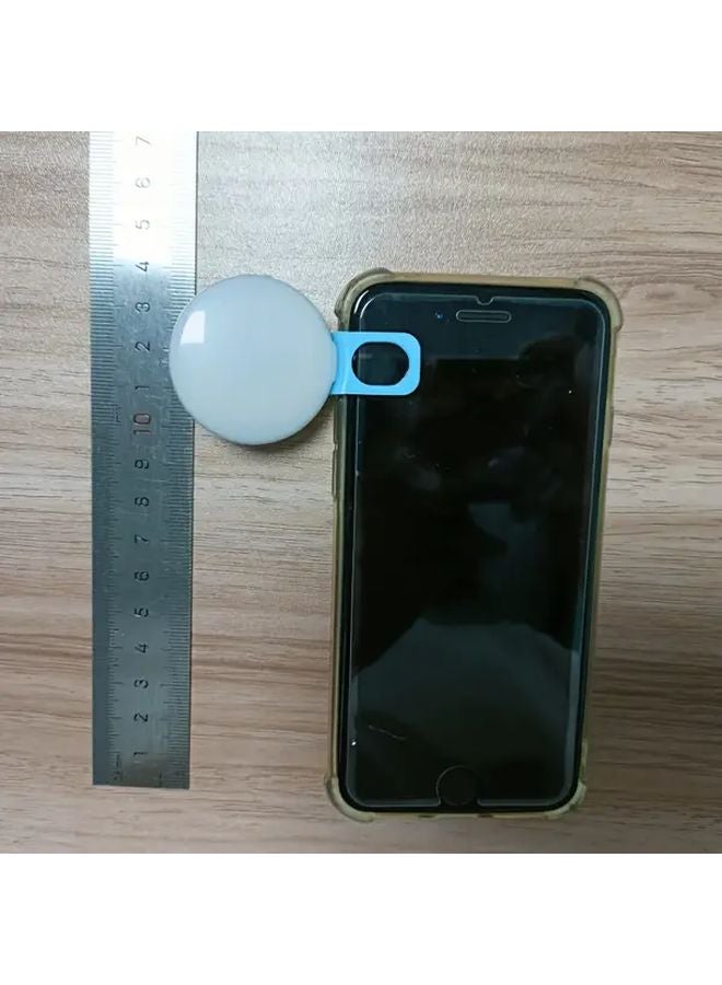 ضوء حلقة هاتف أزرق صغير مع ثلاث مستويات للإضاءة وقابل للشحن عبر USB للسيلفي - Image 4