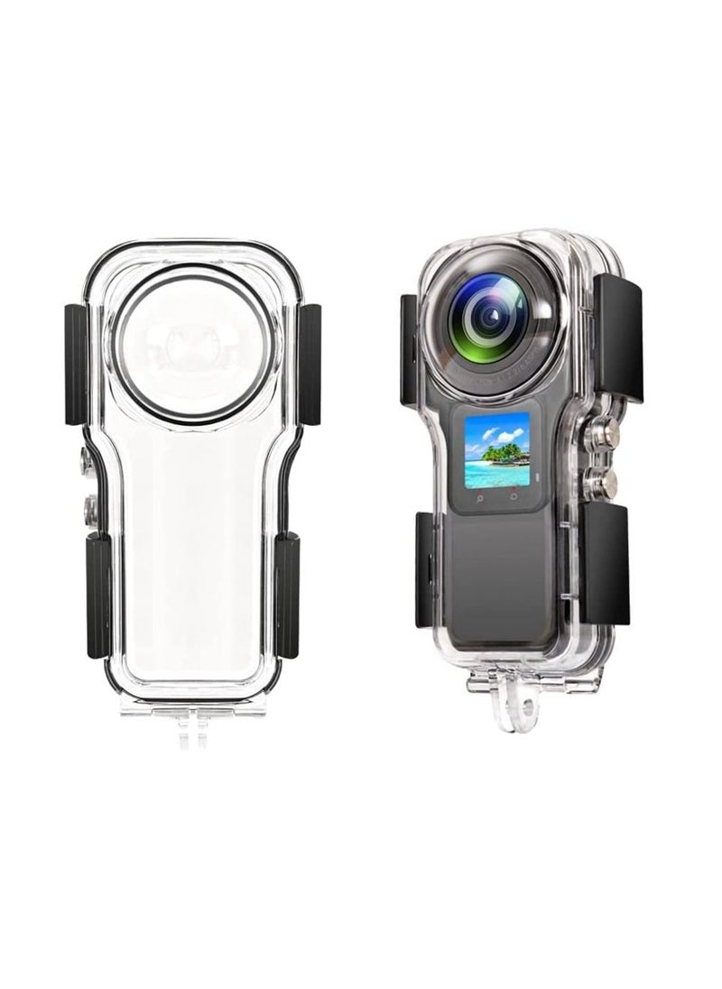 Generic - Waterproof Case Compatible with Insta360 One RS 1-Inch 360 Panoramic Edition/Underwater Diving Protective Housing 40M w/ Invisible Base-12 Pcs Anti Fog Slice Accessories - Image 1