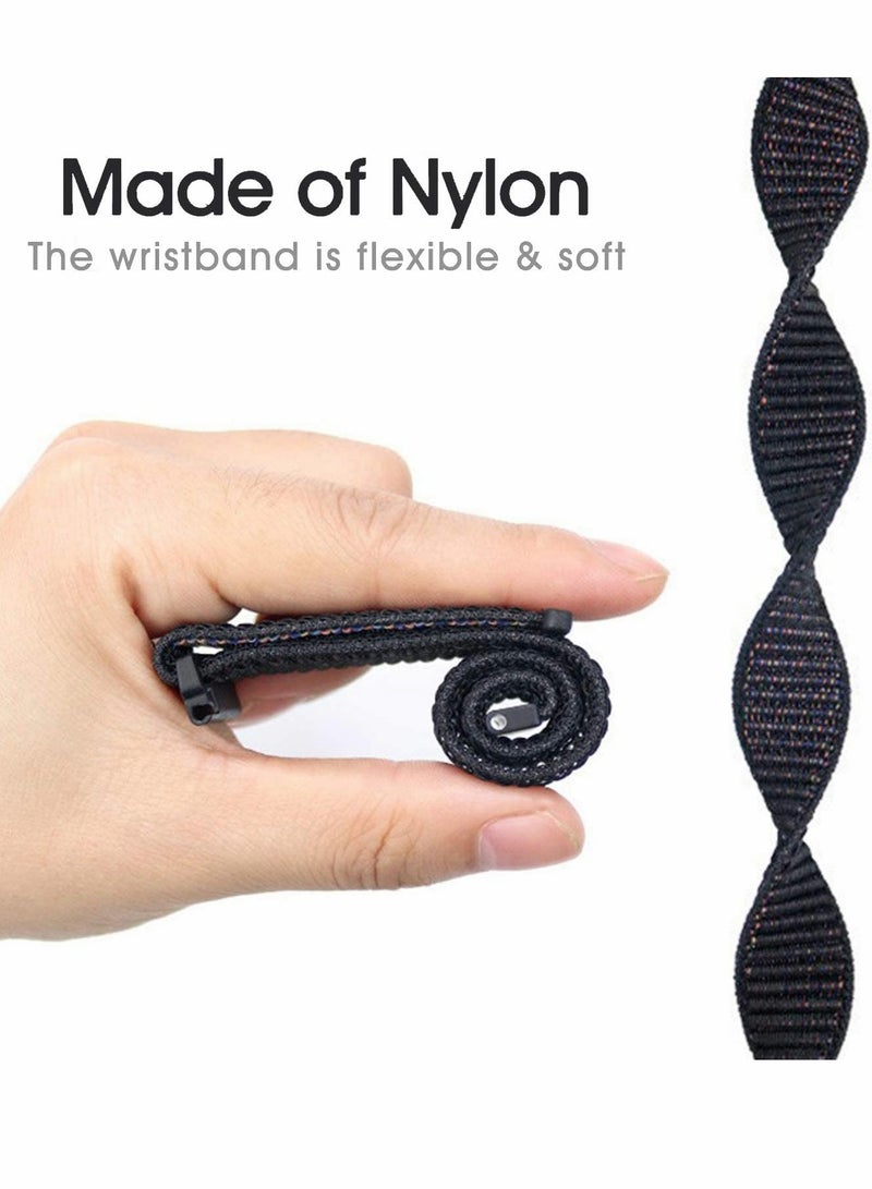 KASTWAVE 22mm Soft Nylon Watch Bands Compatible for Samsung Galaxy Watch 46mm/Samsung Galaxy Watch 3 45mm/Gear S3 Frontier/Classic, Sport Strap Wristband Replacement Bracelet for Women Men (black) - Image 5