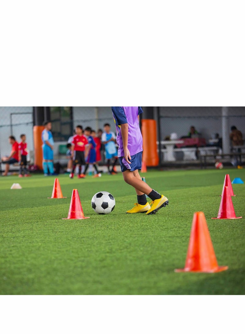 Excefore 7 Inch Plastic Traffic Cones 12Pcs Sport Training Agility Marker Cone for Soccer, Skating, Football, Basketball, Indoor and Outdoor Games - Image 4