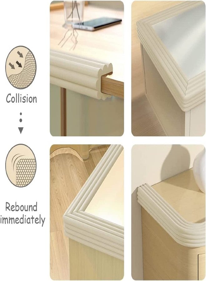 OLWICK واقي زوايا للأطفال من أولويك، قطعة واحدة | شريط وسادة سميك للغاية لسلامة الطفل | واقي حواف للأطراف الحادة، والطاولات، والمكاتب، وزوايا الجدران، والأثاث - طول مترين (لون كريمي) - Image 4