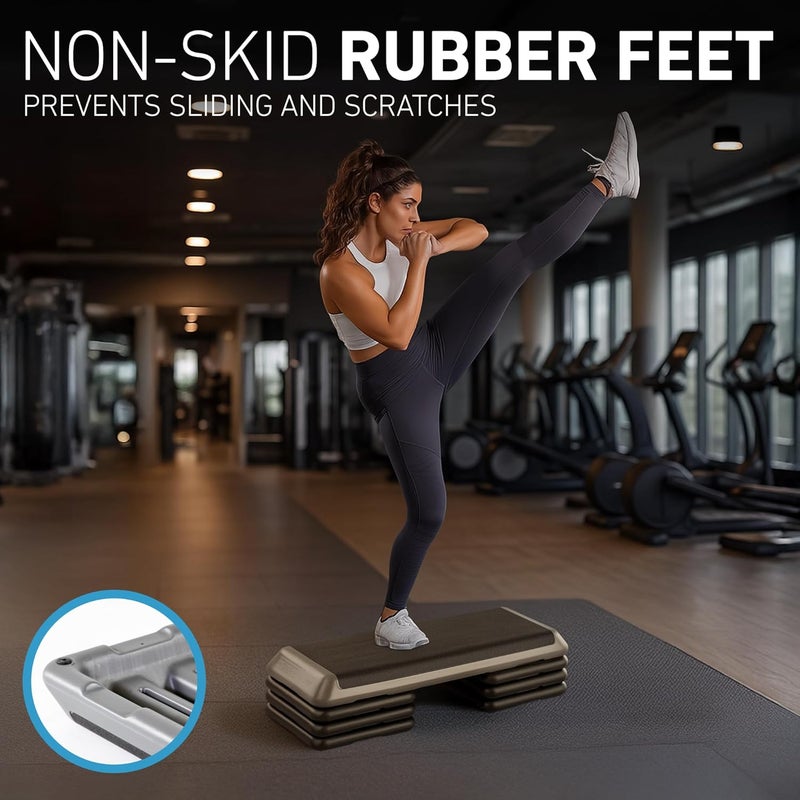 Freestyle STEP The Original STEP Exercise Step Platform, Health Club Size Stepper for Exercise at Home with 4 Stackable Risers for Height Adjustments - Image 4