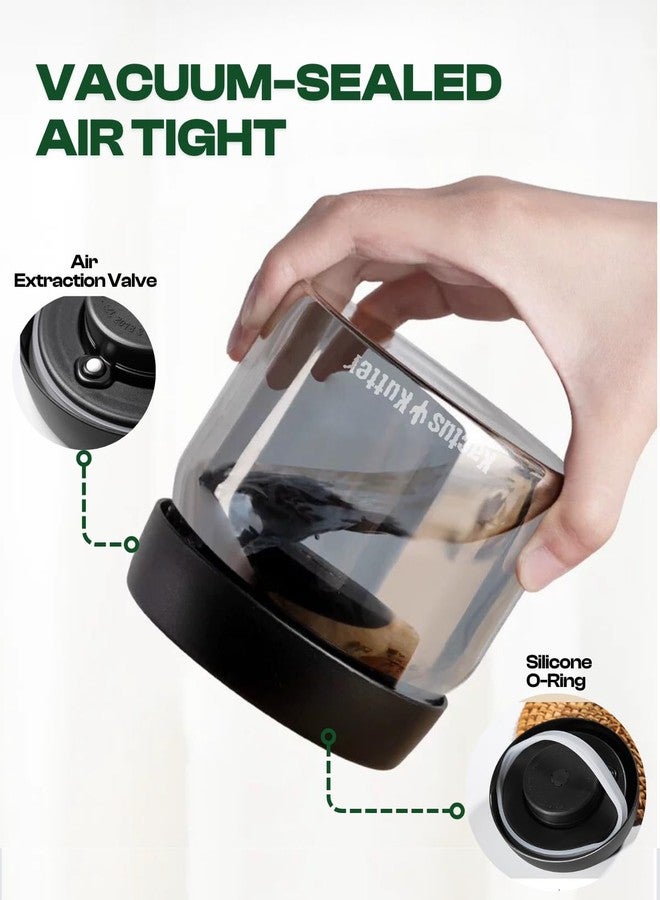 KACTUSKUTTER Airtight Jar, 400ml /1oz Vacuum Spice Containers With UV Protection Air Proof Food Storage to Preserve Flavor - Image 5