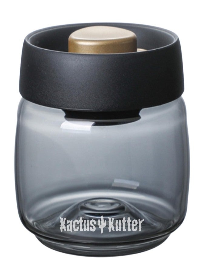 KACTUSKUTTER Airtight Jar, 400ml /1oz Vacuum Spice Containers With UV Protection Air Proof Food Storage to Preserve Flavor - Image 1