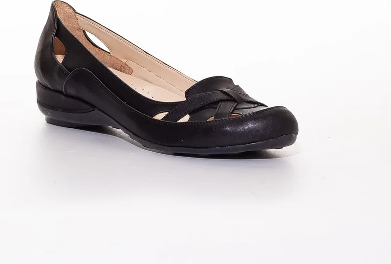 Dilimler Ayakkabı Slices Shoes Cage Model Black Women's Ballerinas