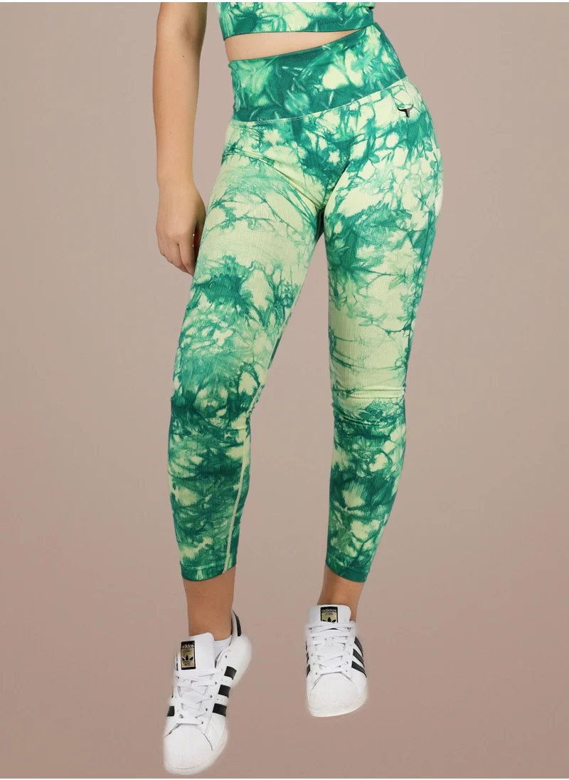 THUGFIT FunkyHues Performance-Stride Fitness Leggings - Green