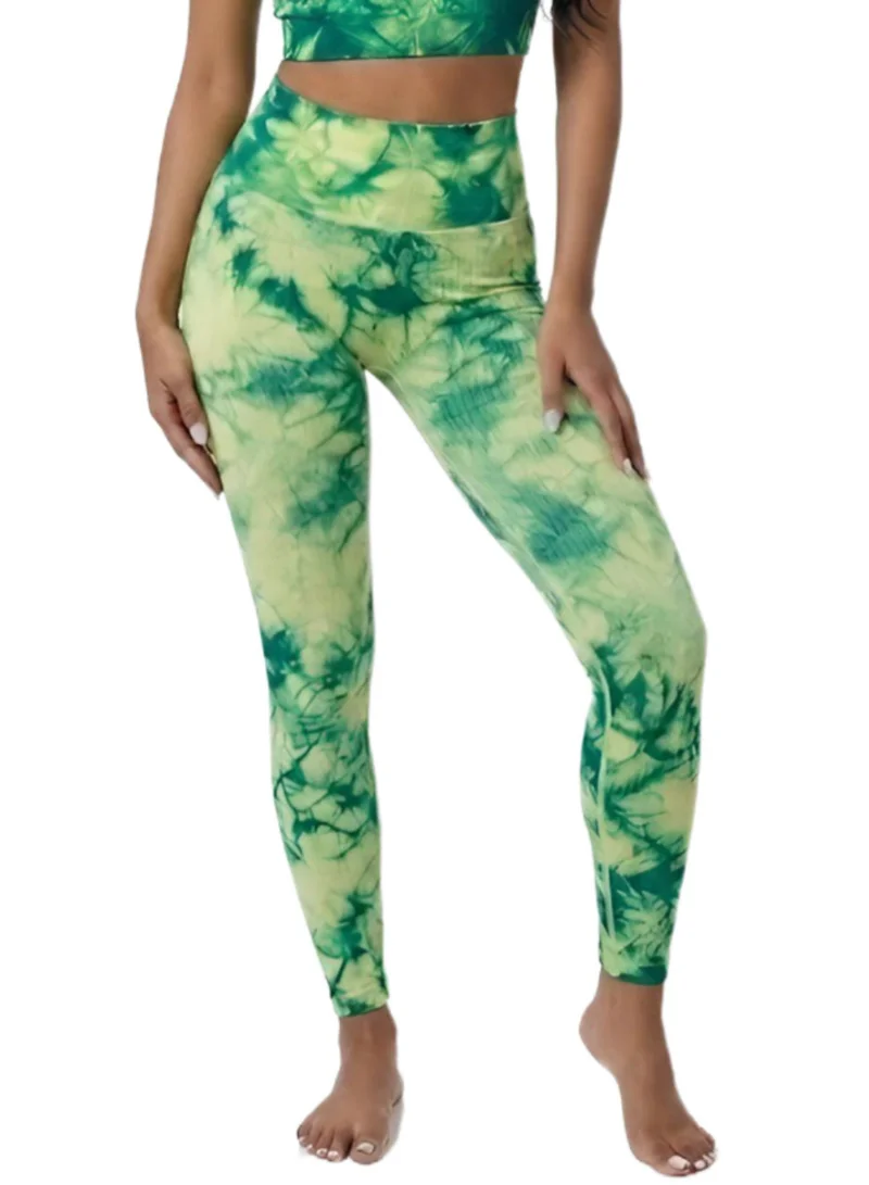 THUGFIT THUGFIT FunkyHues Performance-Stride Fitness Leggings - Green