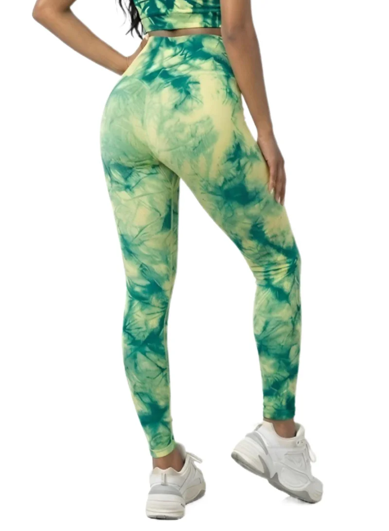THUGFIT THUGFIT FunkyHues Performance-Stride Fitness Leggings - Green