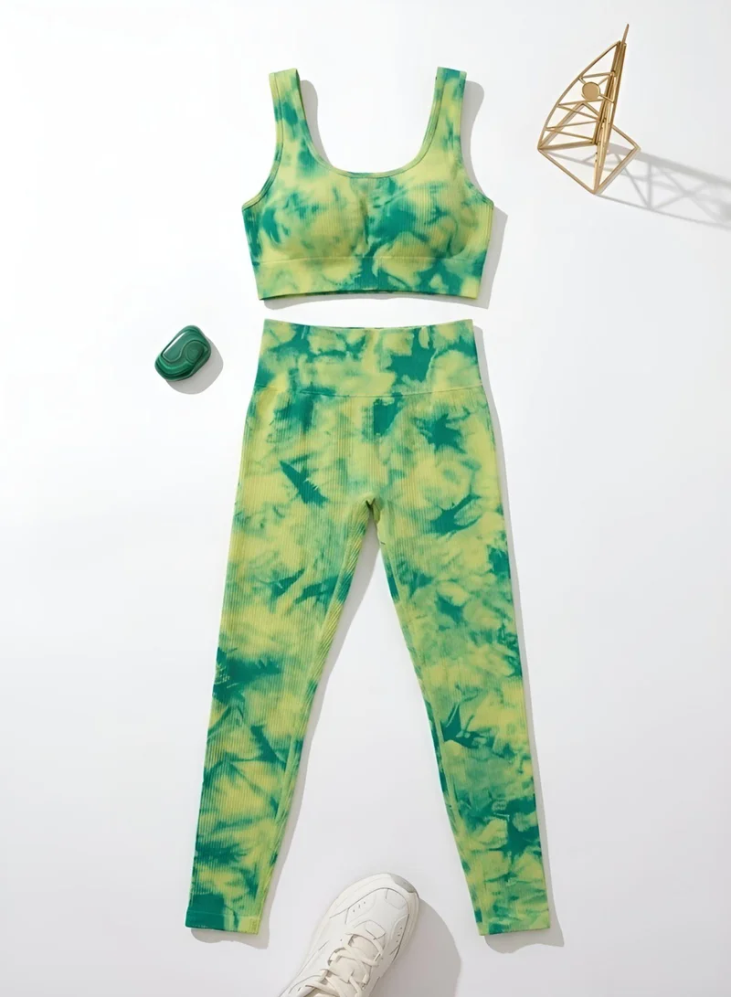 Thugfit  THUGFIT FunkyHues Performance-Stride Fitness Leggings - Green for Women | Best Price UAE