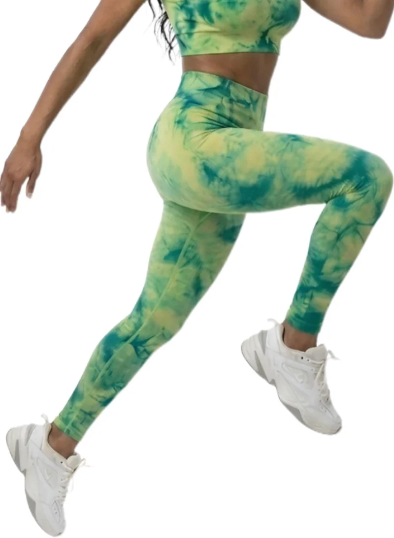 Thugfit  THUGFIT FunkyHues Performance-Stride Fitness Leggings - Green for Women | Best Price UAE