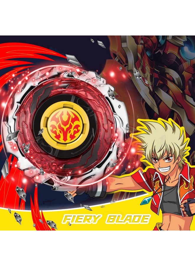 INFINITY NADO Spinning Tops Gaming top Toys, Brust Metal Gyro Battle Set with Launcher, Toy Gifts for Kids Boys and Girls Age 5+, Fiery Flame Red - Image 2