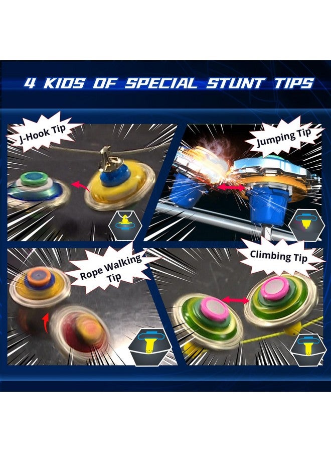 INFINITY NADO Spinning Tops Gaming top Toys, Brust Metal Gyro Battle Set with Launcher, Toy Gifts for Kids Boys and Girls Age 5+, Fiery Flame Red - Image 4