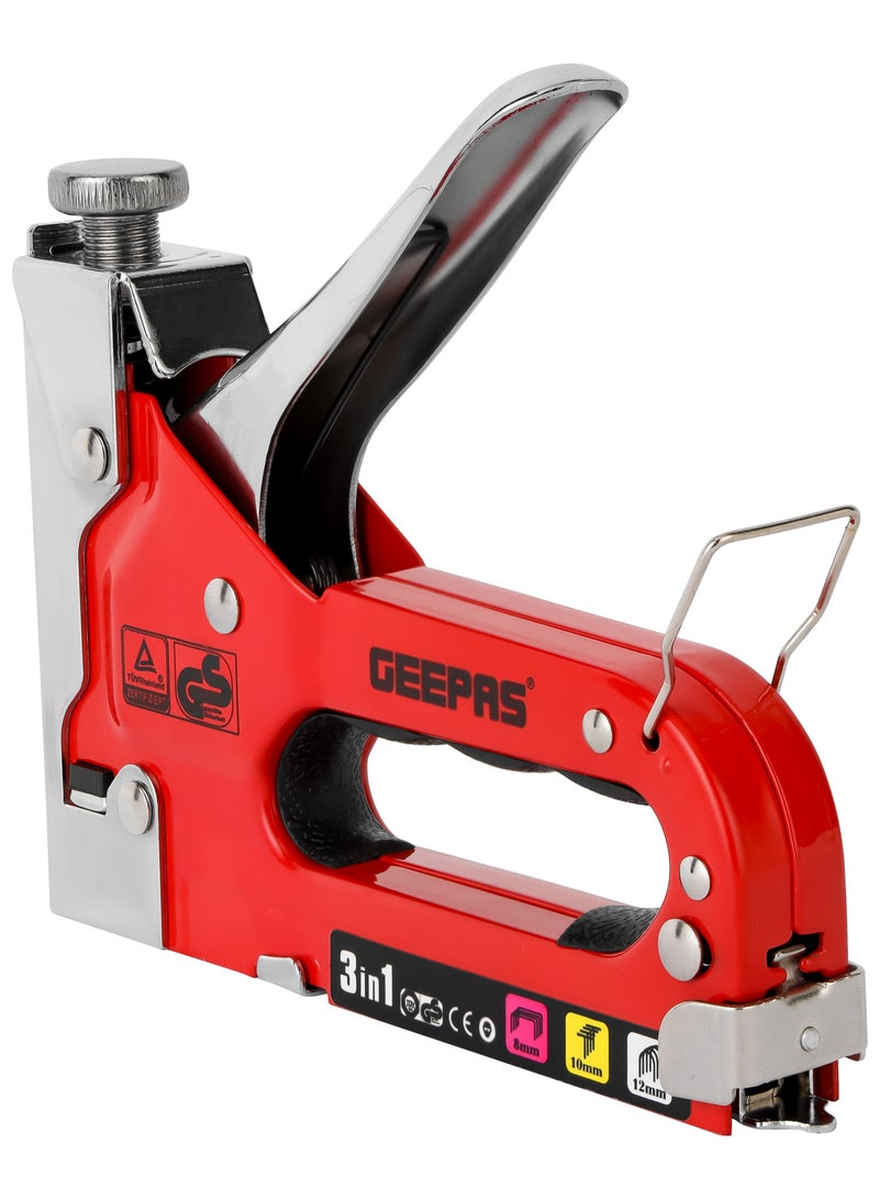 Geepas Toolz Staple Gun GT59360, Size: 4 to 14 MM, High-Quality Construction with Adjustable Driving Force, Light-Weight and Durable, Ideal for Metalwork, Woodwork, Fabric, Etc - Image 2