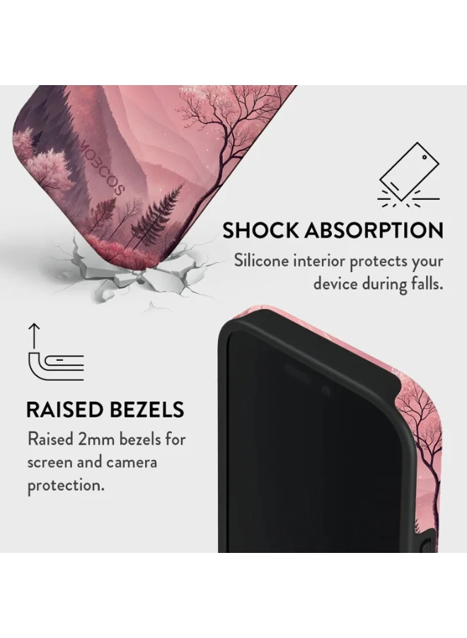 Mobcos iPhone 16 Pro Mountain Blush Mobcos iPhone 16 Pro Mountain Blush Premium Case Compatible with Hybrid Dual-Layer Hard Shell + Silicone Protection - Scratch-Resistant Shockproof Mobile Cover  | Best Price UAE
