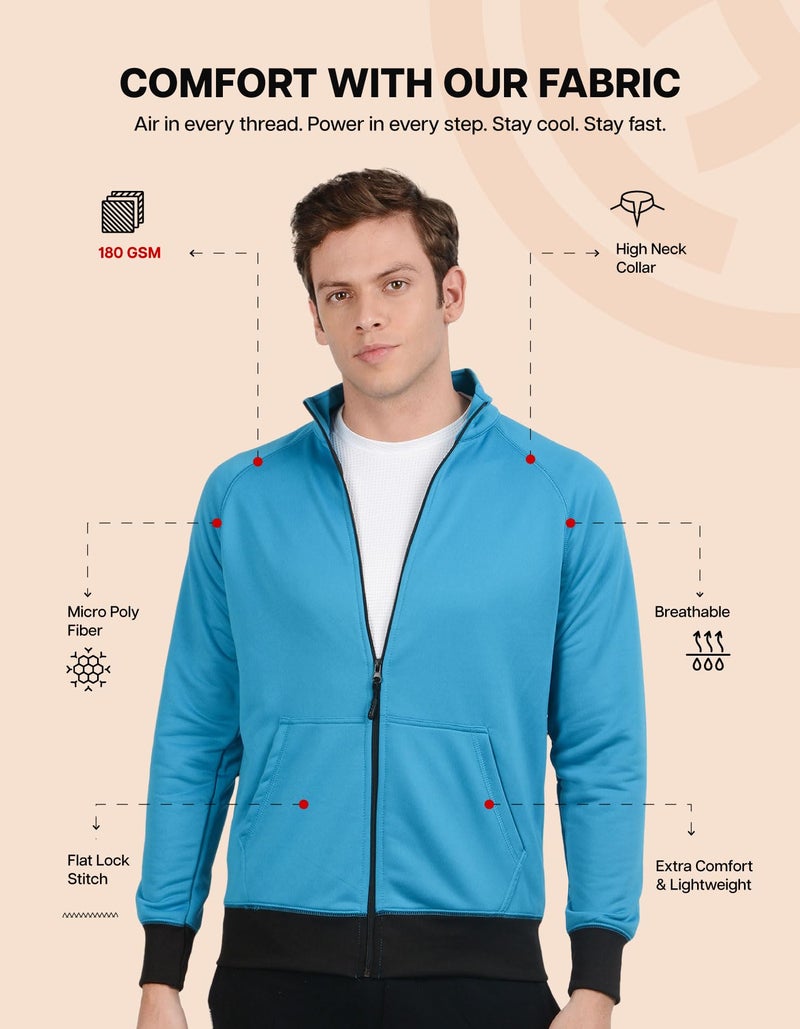 Scott International Jackets for Men | Winter wear | Men's Polyester Full Sleeve Zip with Pocket | Men Jackets | Winter Standard length Jackets - Image 4