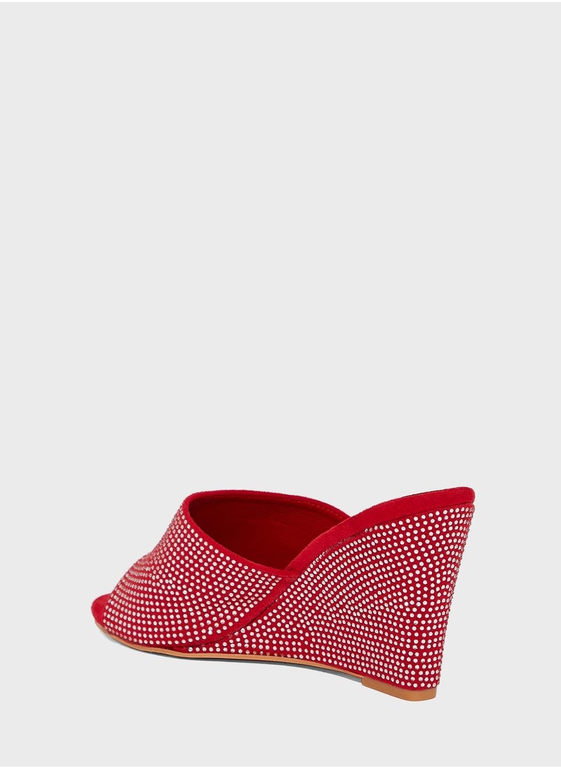 Ginger - Embelisshed Wedge Sandals - Image 1