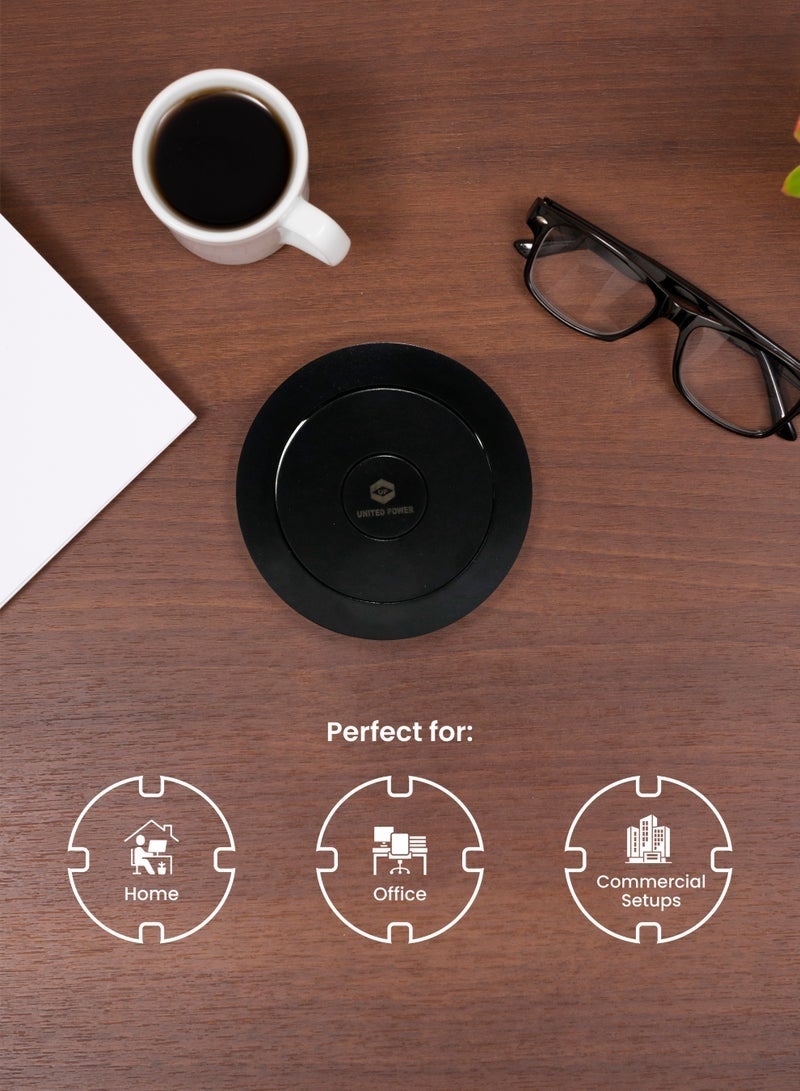 Table Pop Up Power Socket with 3 UK Outlets, USB Ports, and Type-C Fast Charging – Hidden Desk Power Socket for Office, Home, and Workstations. - Image 5