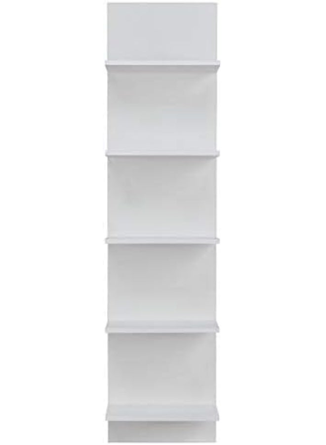 Heera Moti Straight Wall-Mounted Shelf Unit – White Finish Wall Storage for Living Room, Bedroom & Office - Image 3