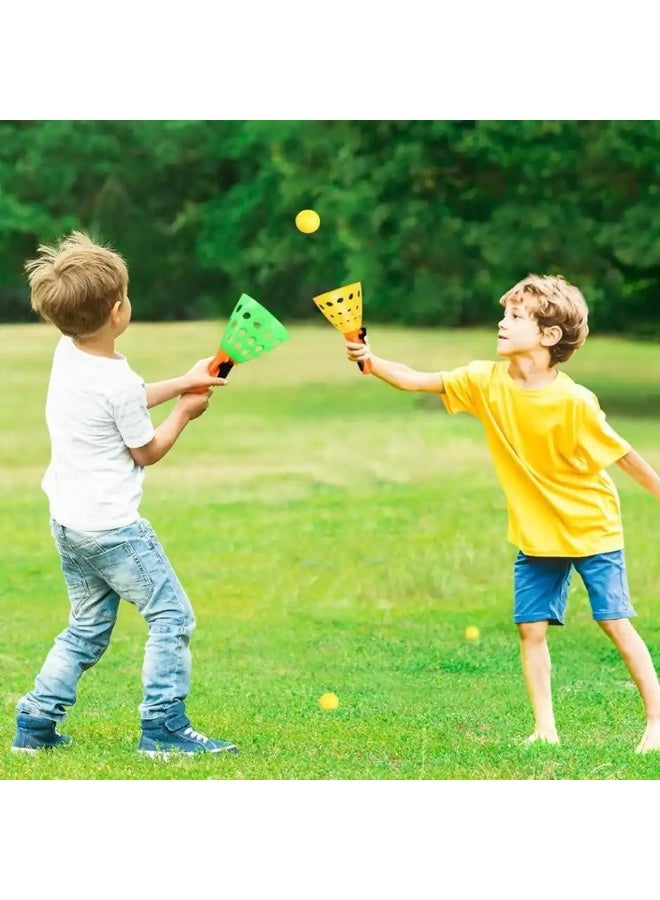 Fablue Pop N Catch Toy for Kids | 2 Player Indoor Outdoor Game For Kids | Multicolor - Image 4