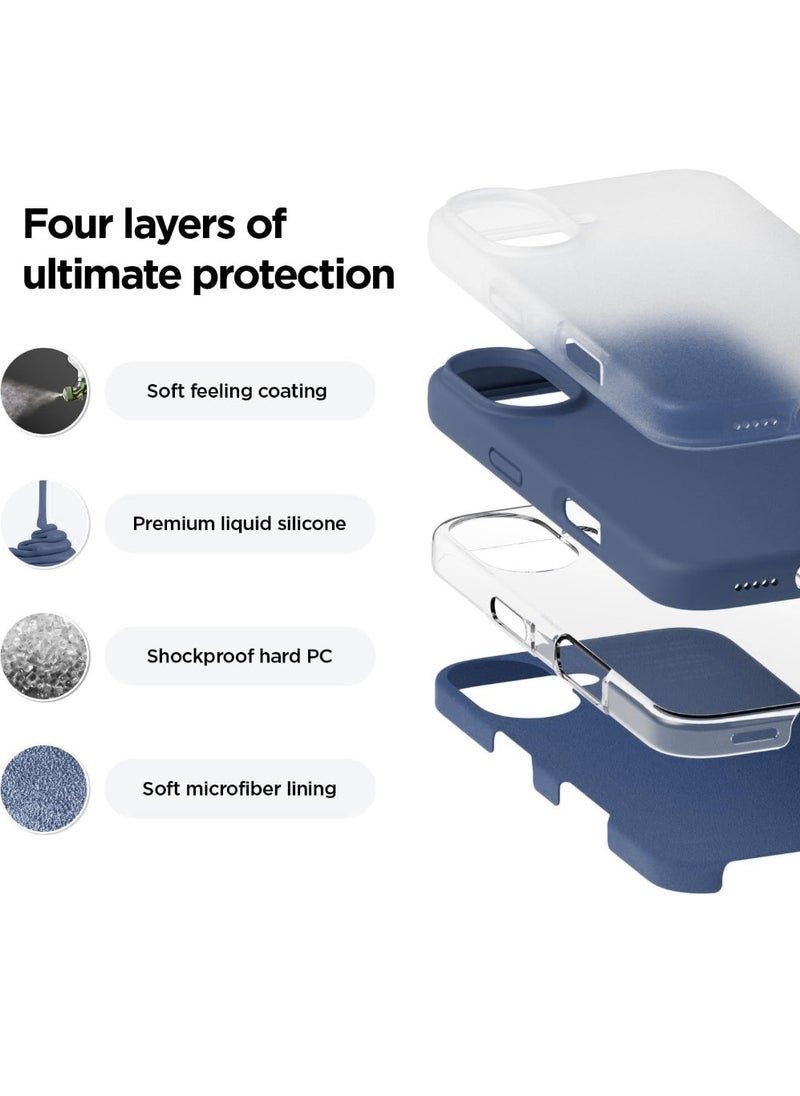 X-level iPhone 16 Liquid Silicone Case Cover,Full Body Protection, Shockproof, Slim, Anti-Scratch Soft Microfiber Lining,Slim Protective Back Cover with Comfortable Hold Touch Feeling and Anti-fingerprint  - Image 3