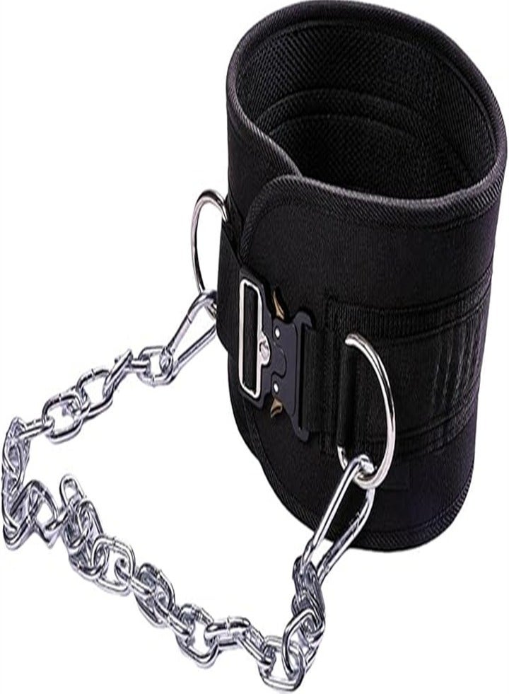 حزام سحب الأثقال، حزام سحب التمارين مع سلسلة، دعم قطني مريح شديد التحمل، حزام وزن لصالة الألعاب الرياضية - Image 2