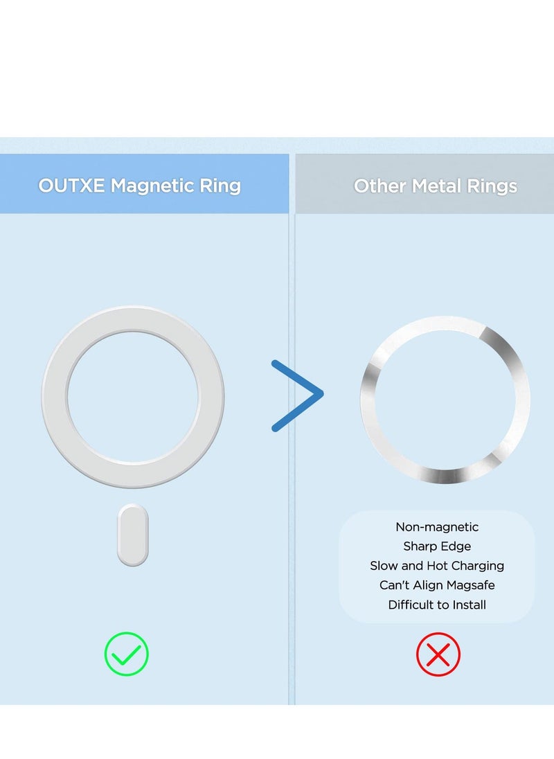 Generic - Magnetic Adapter Ring 2 Pack, Universal Magnet Sticker Compatible with Magsafe Accessories Wireless Charging - Image 1