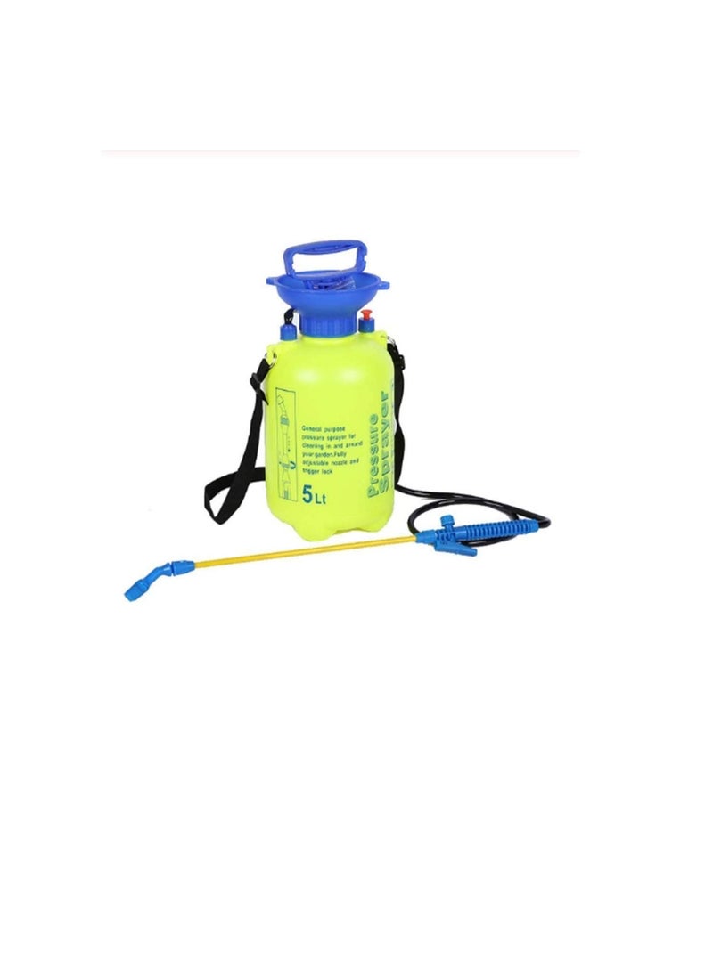 Generic Lawn and Garden Portable Pressure Sprayer Pump for Herbicides Pesticides Fertilizers Mild Cleaning Solutions and Bleach Includes Shoulder Strap  5Ltr  - Image 1