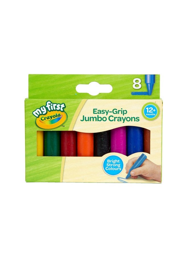 CRAYOLA MyFirst Jumbo Crayons - Assorted Colours (Pack of 8) | Easy-Grip Colouring Crayons Perfect for Toddlers Hands | Ideal for Kids Aged 12+ Months - Image 1