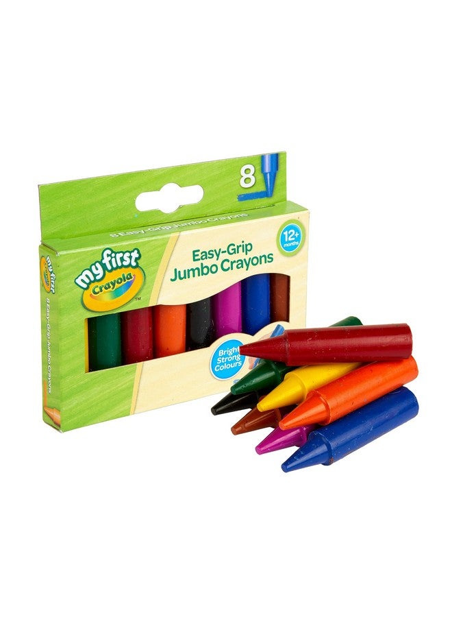 CRAYOLA MyFirst Jumbo Crayons - Assorted Colours (Pack of 8) | Easy-Grip Colouring Crayons Perfect for Toddlers Hands | Ideal for Kids Aged 12+ Months - Image 2