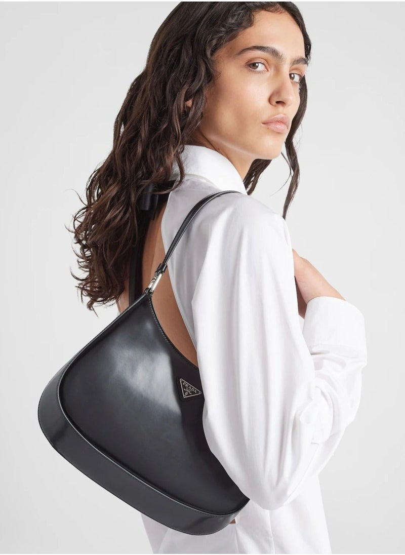 PRADA - Cleo glossy leather shoulder bag - Image 1