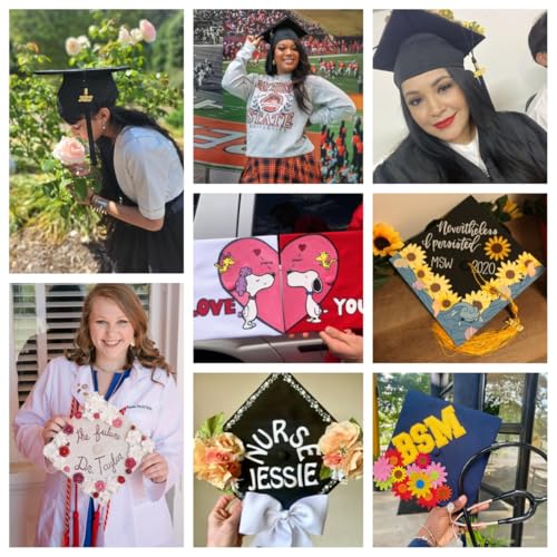 Newrara Graduation Unisex Matte Adult Graduation Cap with Tassel (Navy Blue) - Image 5