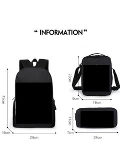 Generic Mario cartoon backpack, primary and secondary school student backpack, large capacity backpack, three piece set, single shoulder bag, pencil case, unisex  - Image 2