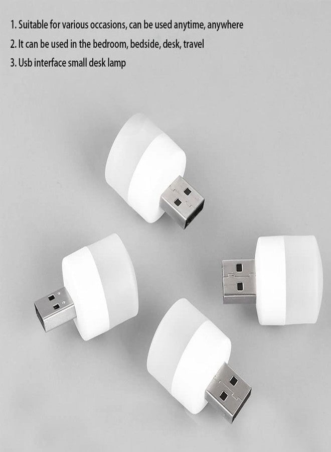 VELOCIOUS® USB LED LAMP Night Light,Plug in Small Led Nightlight Mini Portable for PC Car Bulb Indoor Outdoor Camping, Reading, Sleeping (White Pack of 4) - Image 4