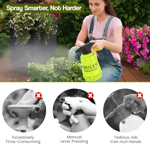 ORILEY Electric Spray Bottle Automatic Power Water Sprayer Portable Rechargeable Lawn Mister with Adjustable Nozzle Handheld Watering Can for Indoor Outdoor Plants Gardening (2L, Random Color) - Image 4