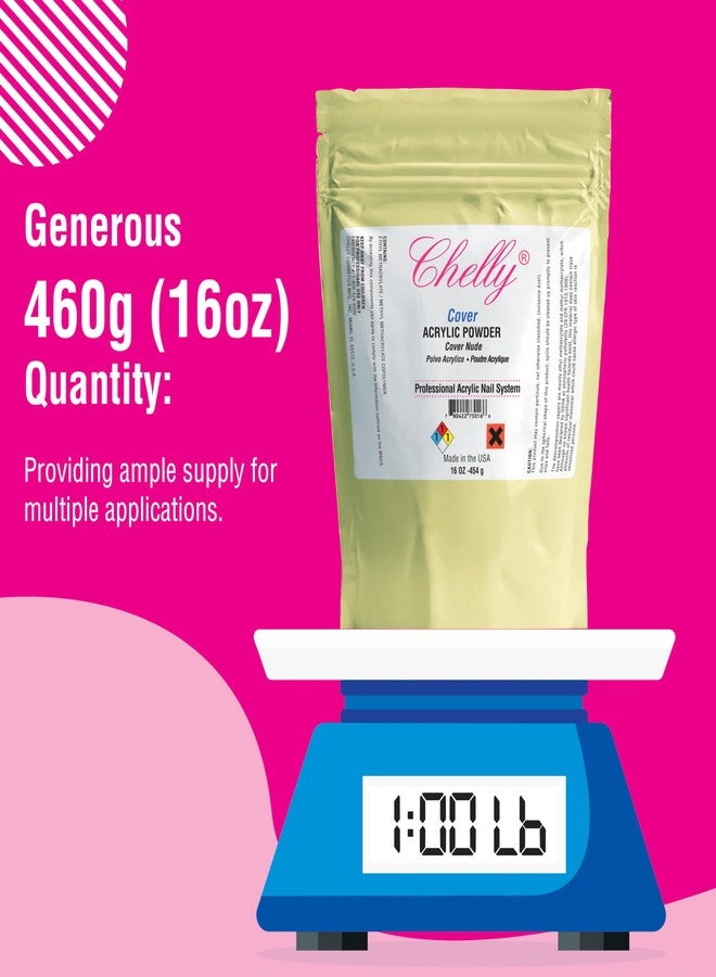 Chelly Superior Sculpting COVER Acrylic Powder Professional Acrylic Nail System Beige Pink Nude 16 oz 454 g (Cover Nude) - Image 3