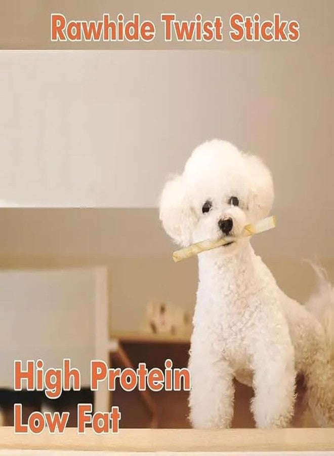 Pups&Pets Dogs Natural Twisted Rawhide chew Sticks | Calcium White Twisted chew Stick | Fresh & Natural Rawhide Treats for All Dogs Breeds (500 gm) - Image 2